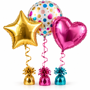 Fóliové balónky helium a závaží
