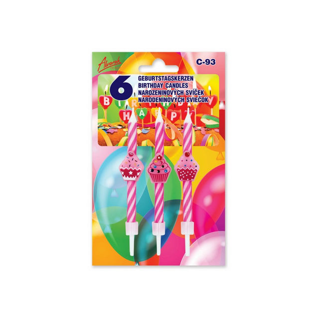 6 narozeninových svíček na dort ve tvaru cupcake  C-93.jpg#14778#d92a66ef77c6