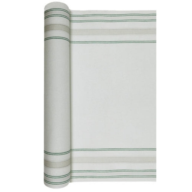 Běhoun na stůl 40 x 490 cm - Zelené pruhy 0200-1834.jpg#17878#840b9332a1b2