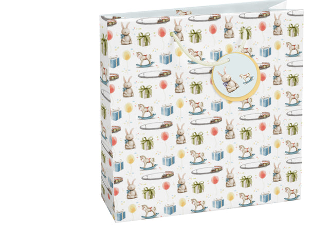 Dárková taška čtvercová-(TQ)  Quad mat  o rozměrech 15x6x14,5cm se  vzorem hraček 22519 TQ.jpg#15030#e37a346614d4