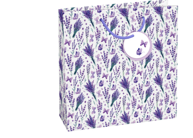 Dárková taška čtvercová-(TQ)  Quad mat  o rozměrech 15x6x14,5cm se  vzorem levandule 22511 TQ.jpg#15036#6888db98214b