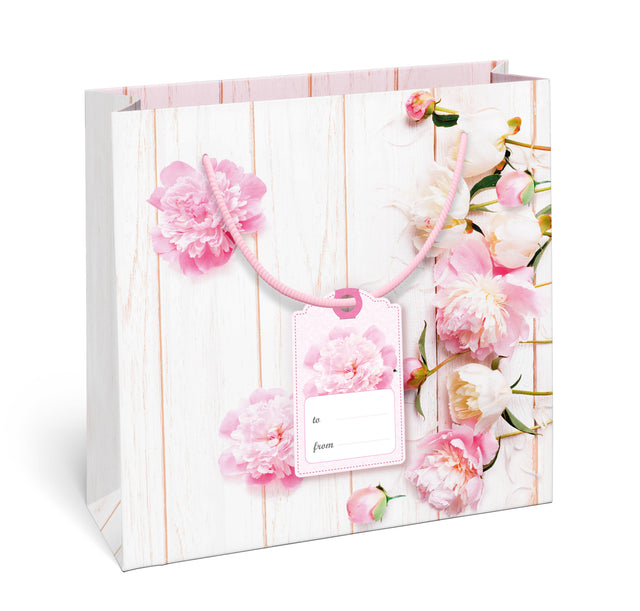 Dárková taška čtvercová-(TQ)  Quad mat  o rozměrech 15x6x14,5cm se  vzorem pivoněk 22604 TQ.jpg#15041#7b5eba32e245