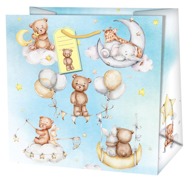 Dárková taška čtvercová (TQ) Quad  o rozměrech 15x6x14,6 cm s motivem medvídků 22330 TQ.jpg