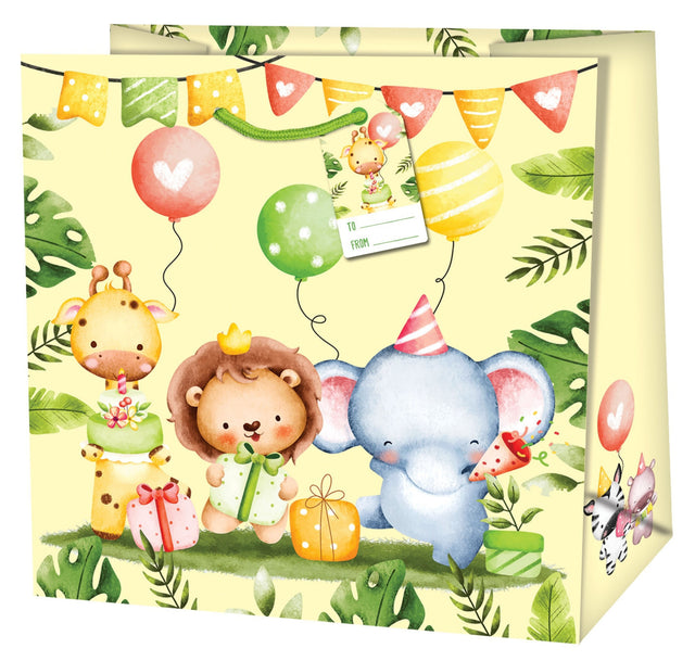 Dárková taška čtvercová (TQ) Quad o rozměrech 15x6x14,6 cm s motivem safari párty 22420 TQ.jpg#15008#75a5f975e839