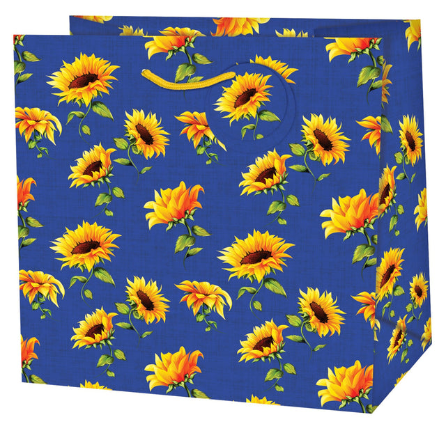 Dárková taška čtvercová (TQ) Quad o rozměrech 15x6x14,6 cm s motivem slunečnic 22316 TQ.jpg