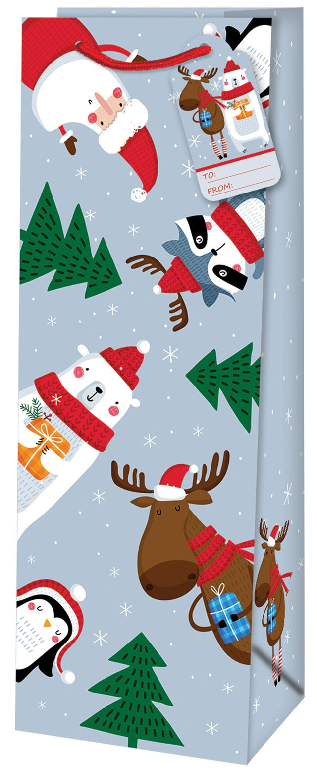 Dárková taška na láhev (TB) _ SANTA KLAUS _ 12,6x8,9x36 cm 223522 TB.jpg#15189#fbd5c9614b44