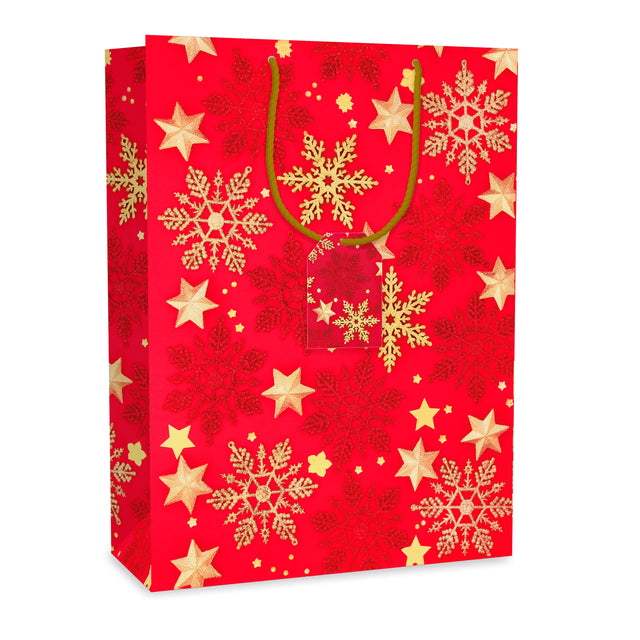 Dárková taška vánoční Jumbo (TJ)  - SNĚHOVÉ VLOČKY - 33x13,7x44,5 cm 225505 TJ.jpg#15808#5d76d63c5776