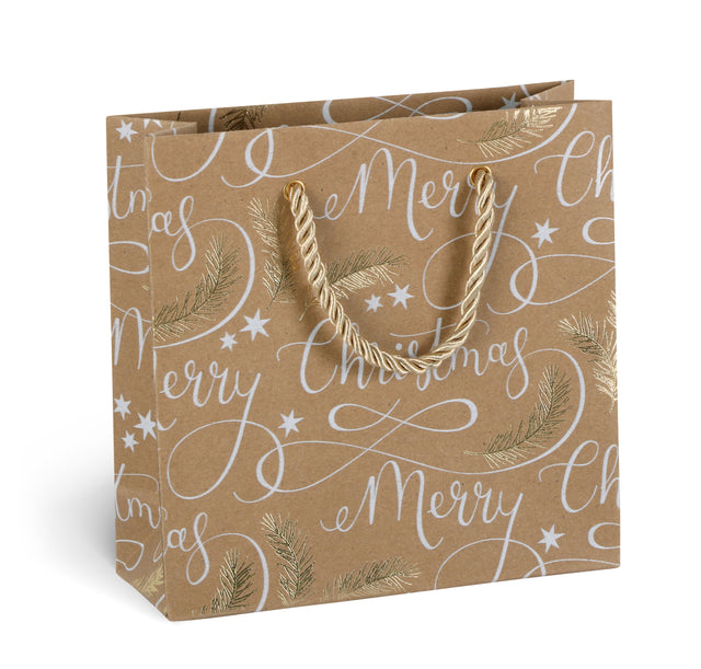 Dárková taška vánoční čtvercová (TQ) - MERRY CHRISTMAS - 15x6x14,5cm 226501 TQ.jpg#18138#c6ac9e1cb5b1