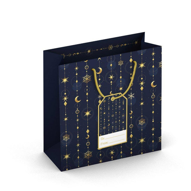 Dárková taška vánoční čtvercová (TQ) - NOČNÍ OBLOHA - 15x6x14,5cm 224518 TQ.jpg#15286#788e217d41ae
