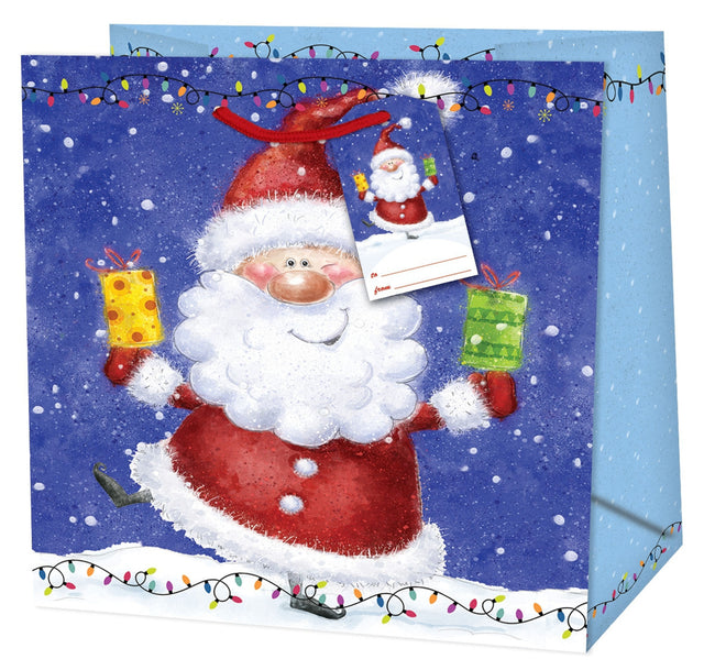 Dárková taška vánoční čtvercová (TQ) - SANTA KLAUS - 15x6x14,5cm 222518 TQ.jpg#15289#04127064442e