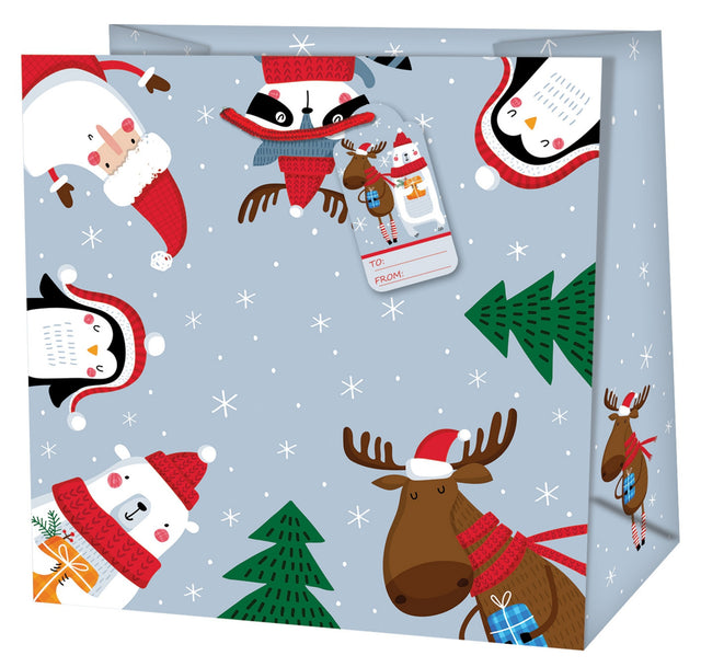 Dárková taška vánoční čtvercová (TQ) - SANTA KLAUS - 15x6x14,5cm 223522 TQ.jpg