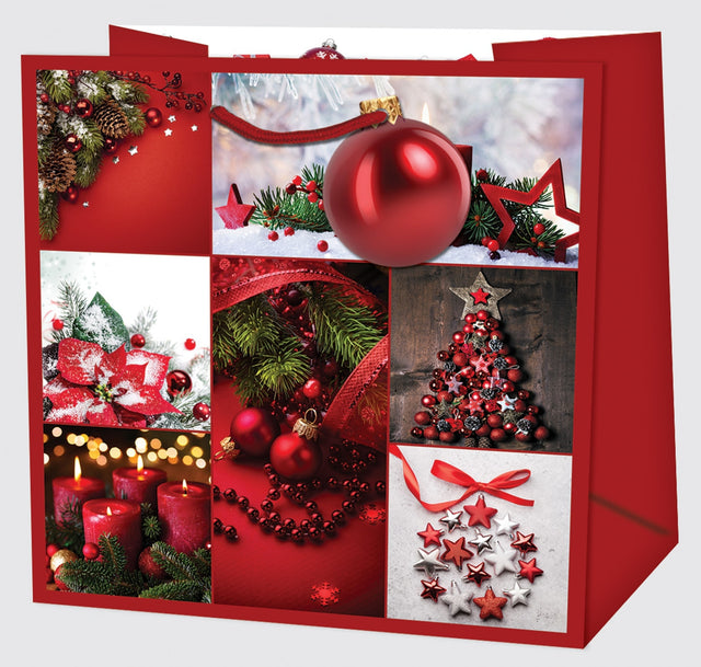 Dárková taška vánoční čtvercová (TQ) - VÁNOČNÍ MOTIV - 15x6x14,5cm 222512 TQ.jpg