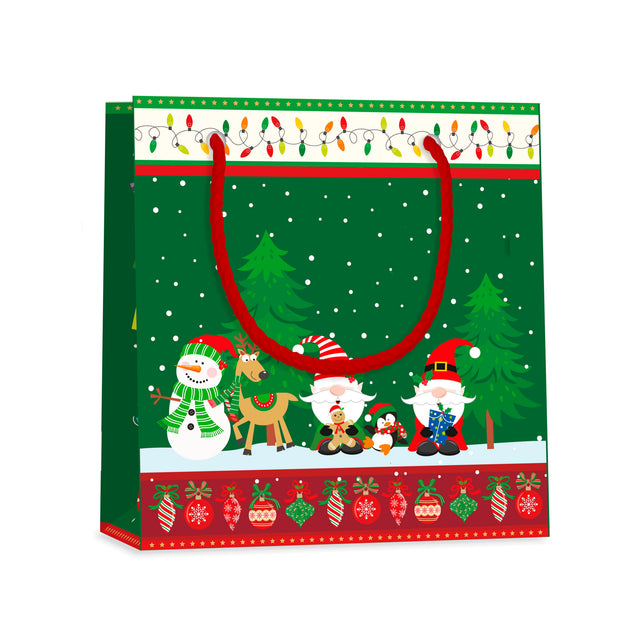 Dárková taška vánoční čtvercová (TQ) - VÁNOČNÍ SKŘÍTCI - 15x6x14,5cm 225517 TQ.jpg