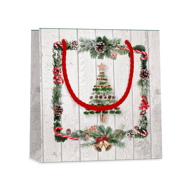 Dárková taška vánoční čtvercová (TQ) - VÁNOČNÍ STROMEČEK - 15x6x14,5cm 225500 TQ.jpg#15326#10da5d9d89dc