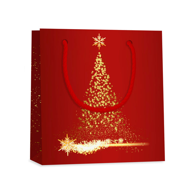 Dárková taška vánoční čtvercová (TQ) - VÁNOČNÍ STROMEČEK - 15x6x14,5cm 225513 TQ.jpg#15330#d77737eee383