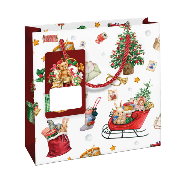 Dárková taška vánoční čtvercová (TQ) - VÁNOČNÍ TRADICE - 15x6x14,5cm 226515 TQ.jpg#18569#6d4c666bd8b5