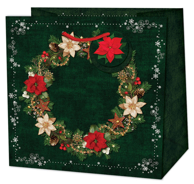 Dárková taška vánoční střední (TM) - ADVENTNÍ VĚNEC - 20x20x9 cm 222511 TM.jpg#15413#8658296cddf0