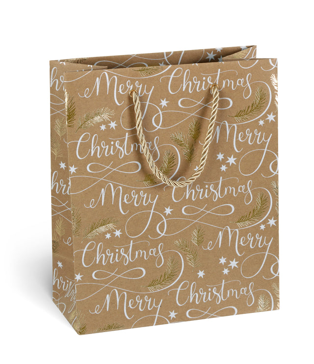 Dárková taška vánoční střední TM) - MERRY CHRISTMAS - 23x19x10,2cm 226501 TM.jpg#18137#70cd6a901560