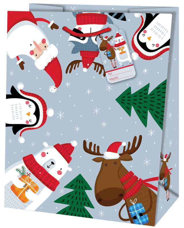 Dárková taška vánoční střední (TM) - SANTA KLAUS - 23x19x10,2cm 223522 TM.jpg
