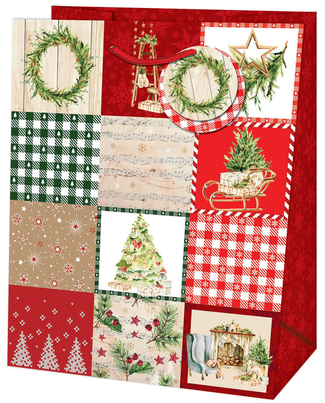 Dárková taška vánoční střední (TM) - VÁNOČNÍ MOTIV - 19x10,2x23 cm 222508 TM.jpg#15471#888875dca748