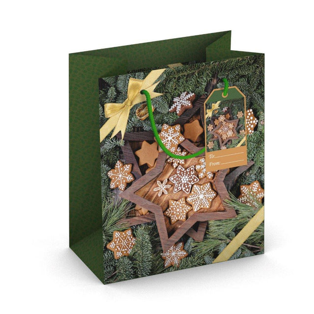 Dárková taška vánoční střední (TM) - VÁNOČNÍ PERNÍČKY - 23x19x10,2cm 224528 TM.jpg#15490#9512a81595ee