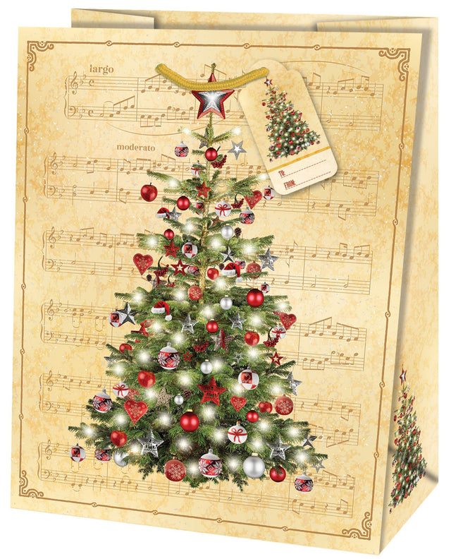 Dárková taška vánoční střední (TM) - VÁNOČNÍ STROMEČEK - 23x19x10,2cm 223520 TM.jpg#15501#b21959c5a934