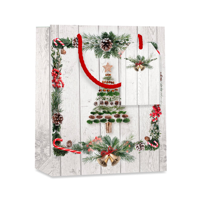 Dárková taška vánoční střední (TM) - VÁNOČNÍ STROMEČEK - 23x19x10,2cm 225500 TM.jpg#15505#26ccde798ccc