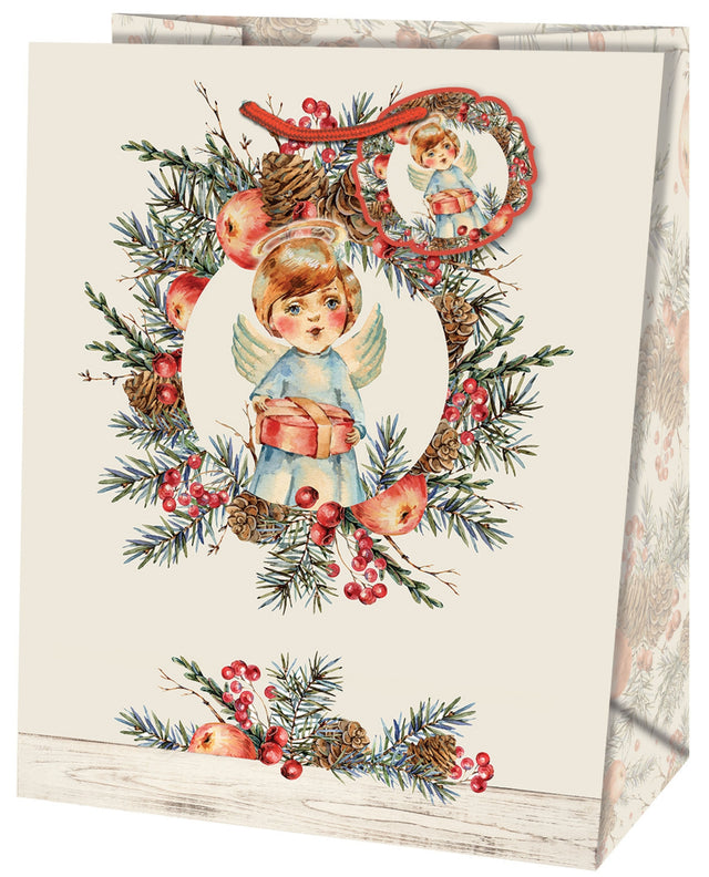 Dárková taška vánoční velká (TL) - ANDĚL - 26,7x13,7x33cm 223531 TL.jpg#15564#52521333d8d0