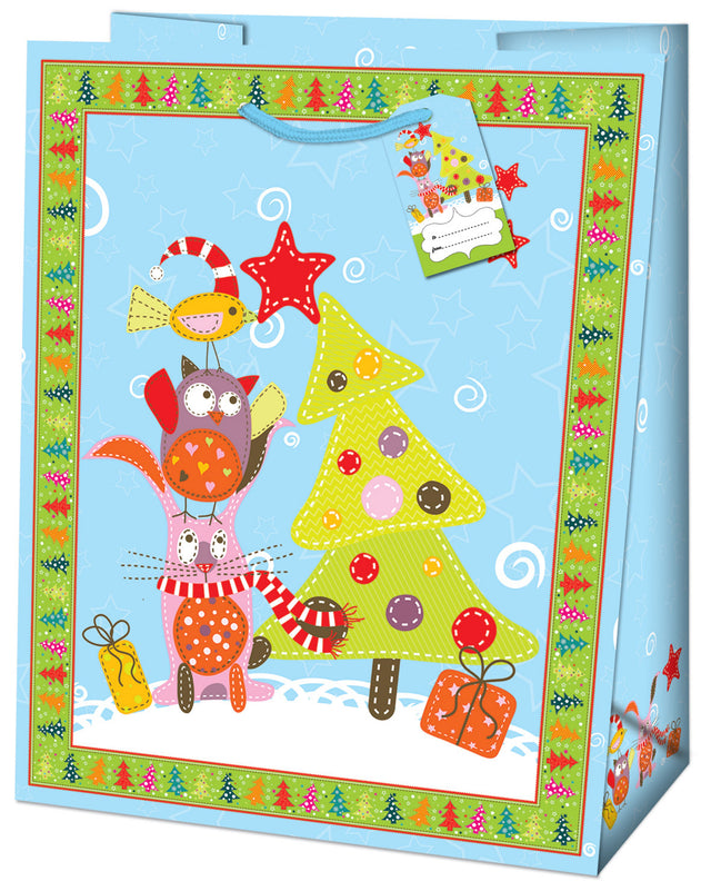 Dárková taška vánoční velká (TL) - DĚTSKÝ VÁNOČNÍ MOTIV - 26,7x13,7x33cm 221505 TL.jpg#15569#948dcacefb33