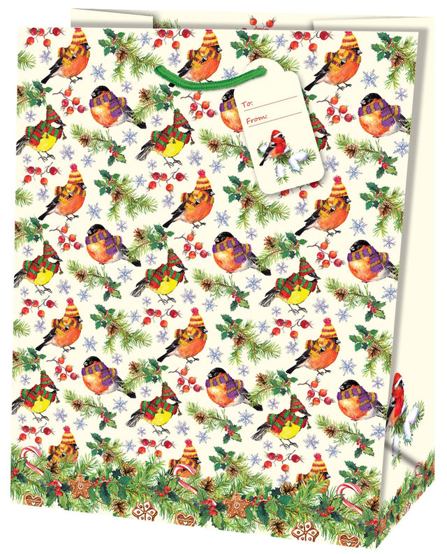 Dárková taška vánoční velká (TL) - PTÁČCI -26,7x13,7x33cm 223508 TL.jpg#15583#82b016ec6c0a