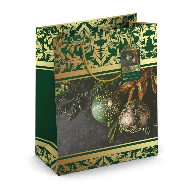 Dárková taška vánoční velká (TL) - VÁNOČNÍ OZDOBY - 33x26,7x13,7cm 224506 TL.jpg