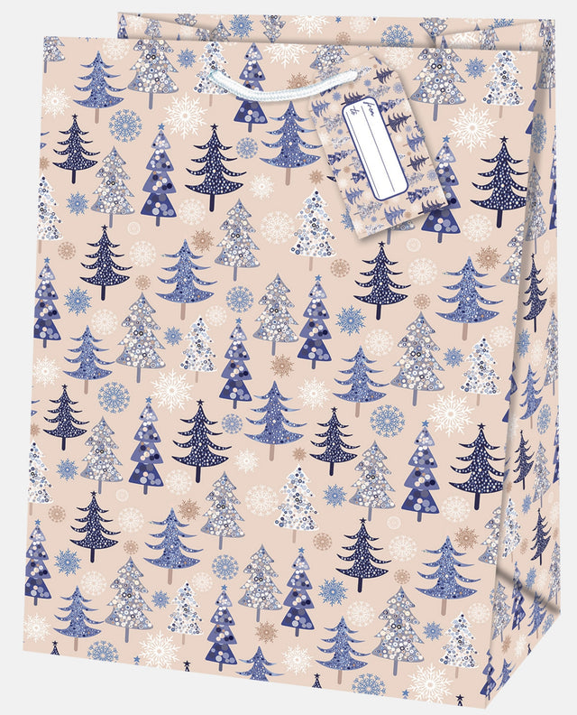 Dárková taška vánoční velká (TL) - VÁNOČNÍ STROMEČKY - 33x26,7x13,7cm 223517 TL.jpg