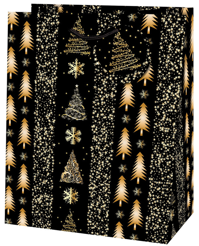Dárková taška vánoční velká (TL) - VÁNOČNÍ STROMEČKY - 33x26,7x13,7cm 223528 TL.jpg