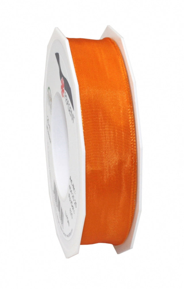 Hedvábná stuha s drátem - Oranžová - 25 mm x 3 m NAV-oranžová.jpg