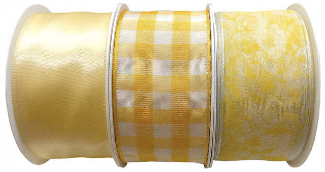 Hedvábná stuha s drátem - Žlutá - 40 mm x 2 m NAV-žlutá.jpg