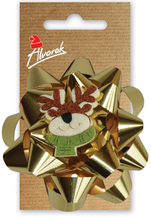 Hvězdice Rudolf s 3D aplikací - Zlatá - 10 cm RU-1.jpg#17283#e5a5cf886f68