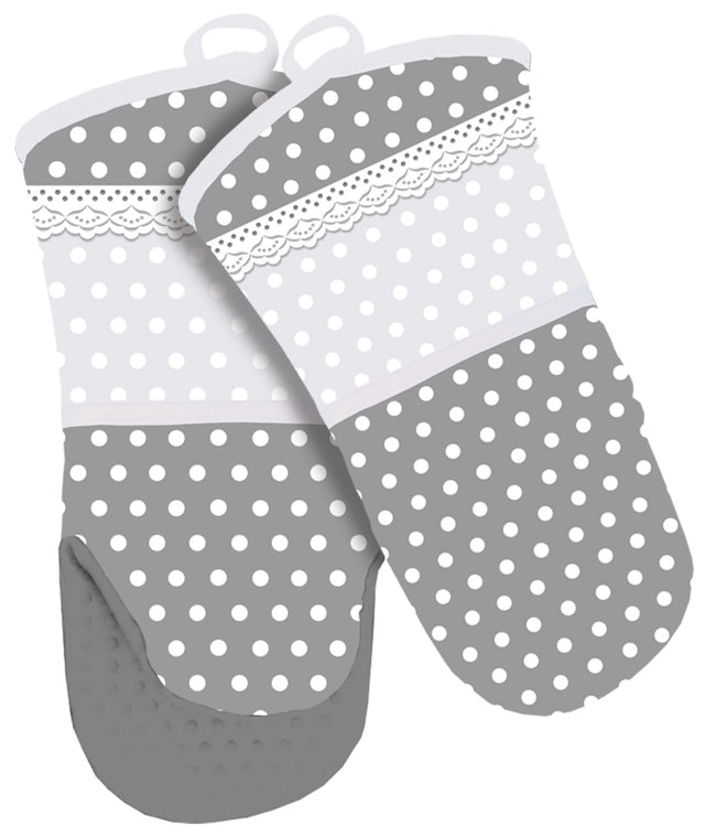 Kuchyňská chňapka se silikonovou podšívkou – puntíkovaný design Mitt-17_1.jpg#16604#7e3e901546ff