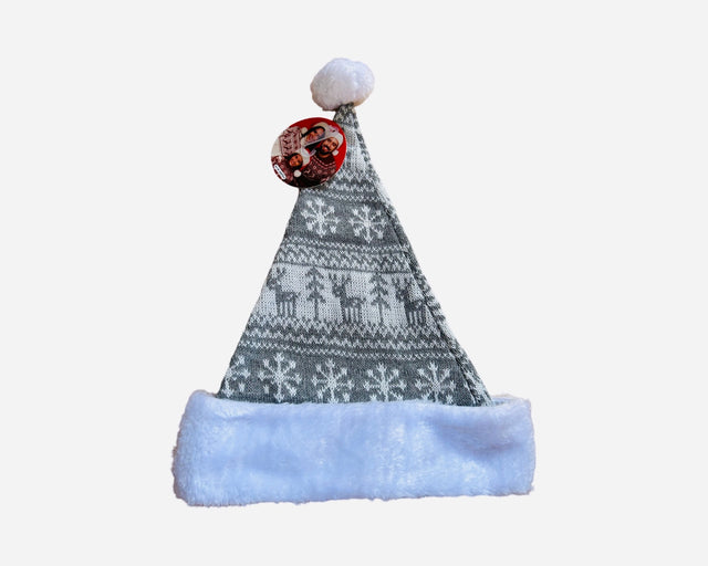 Měkká plyšová čepice SANTA s motivem soba a sněhové vločky SANTA-6_1.jpg#17626#404d325e2872