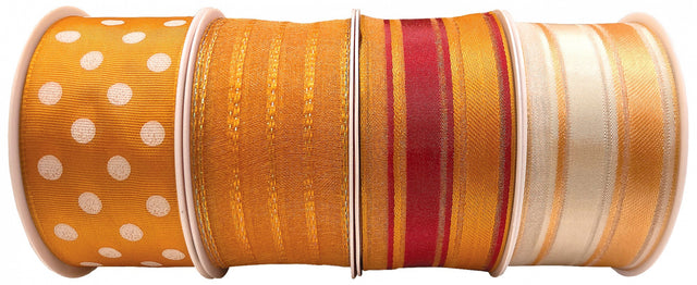 Mix hedvábných stuh s drátem nebo bez drátu - Oranžová - 40 mm x 2 m NAV-oranžová.jpg#17219#7de5de4b30b2