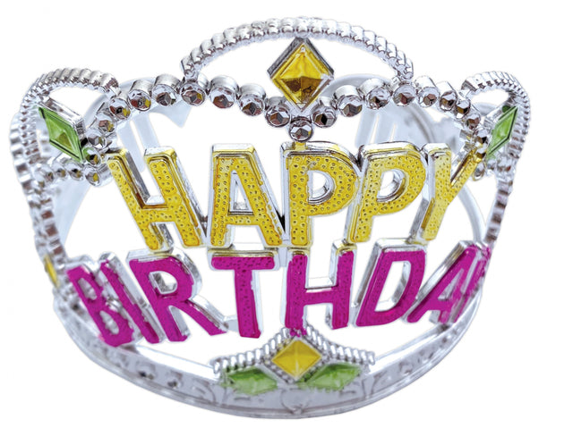 Narozeninová čelenka – korunka Happy Birthday s kamínky  HAP-03_1.jpg#16045#69c78f7d3292