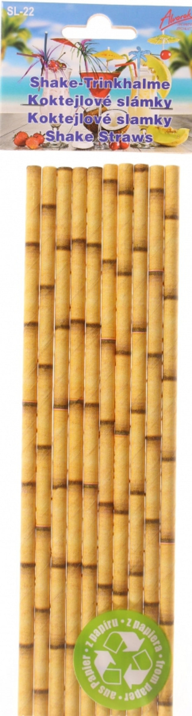 Papírová brčka Bamboo s bambusovým vzorem 10 ks (Hnědá) SL-22_1.jpg#17473#40d78672a7f5