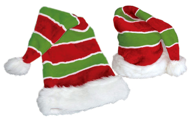 Pruhovaná dlouhá čepice SANTA z měkkého plyše SANTA-2_1.jpg#17615#e36b55a26906