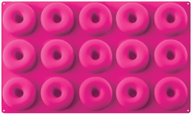 Silikonová forma na pečení pro 15 mini donutů nebo bagelů ⌀4,5 cm – 29 x 17 cm SIL-21_1.jpg#16766#6a5ef52c8ffb