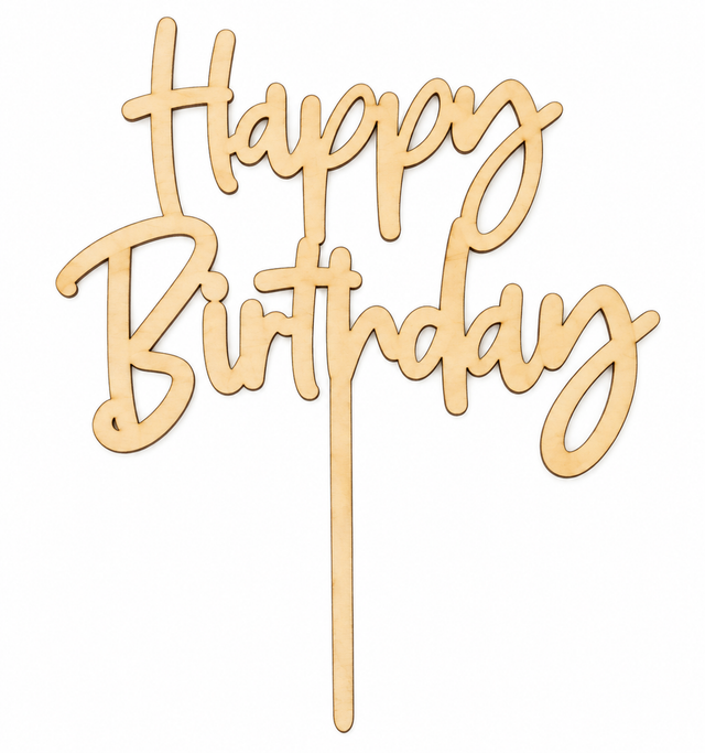 Trendy zápich na dort – Happy Birthday – 15.5 x 17 x 17 cm (1 pc) CTOP-16_1.png#19183#7fa385f60ede