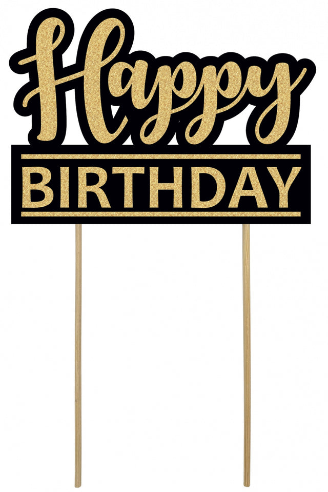 Trendy zápich na dort – Happy Birthday – 24 x 13 x 13 cm (1 pc) CTOP-12_1.jpg#16554#e5e0af0080bb