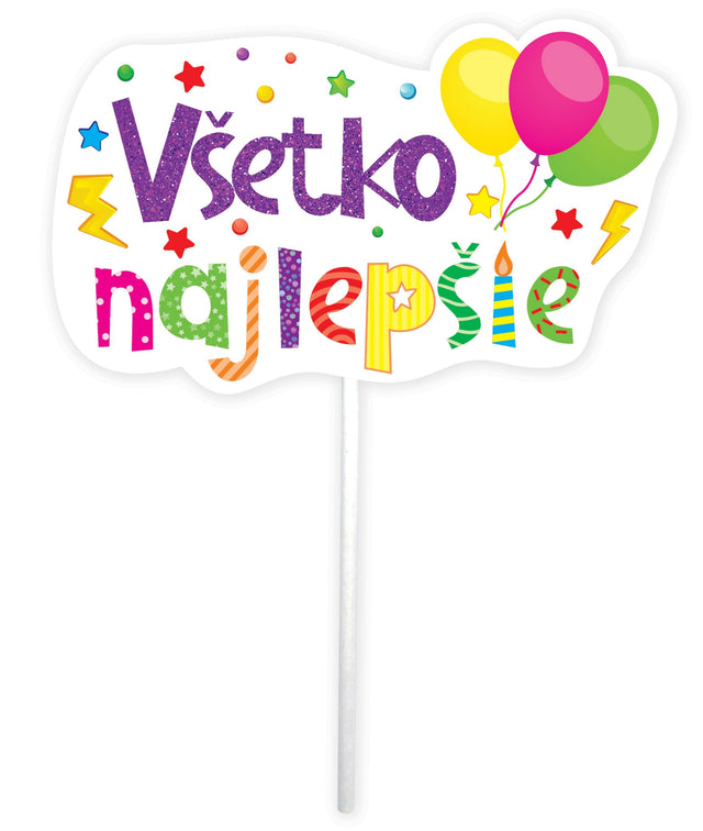 Trendy zápich na dort – Všetko Najlepšie – 23 x 12 x 15 cm (1 pc) CTOP-06_1.jpg#16538#e66142d7946c