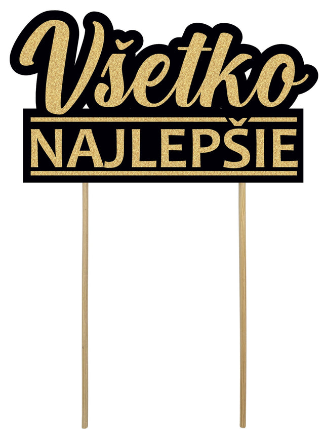 Trendy zápich na dort – Všetko najlepšie – 24 x 13 x 13 cm (1 pc) CTOP-14_1.jpg#16558#3294347a512f