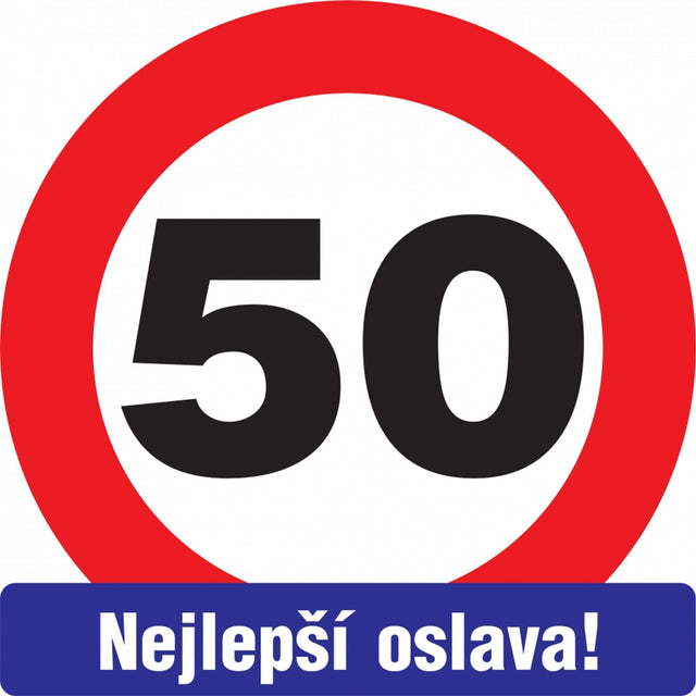 Vtipná cedule na dveře 30 cm - text CZ Nejlepší oslava! CED-4_1.jpg