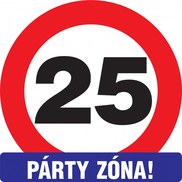 Vtipná cedule na dveře 30 cm - text CZ & SK PÁRTY ZÓNA! CED-2_1.jpg#17416#d764d24167d7