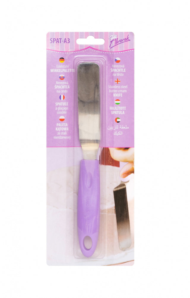 Zahnutá nerezová špachtle – 22 cm a 2.5 cm – fialová SPAT-A3_1.jpg#17000#12b2ed885aeb